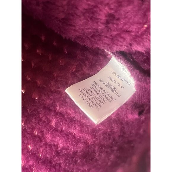 Women's Cuddl Duds Super‎ Soft Textured Wine Zip Up Sweater - Size Small - Picture 4 of 5